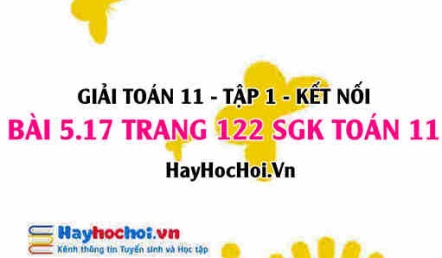 Giải bài 5.17 trang 122 Toán 11 tập 1 SGK Kết nối tri thức